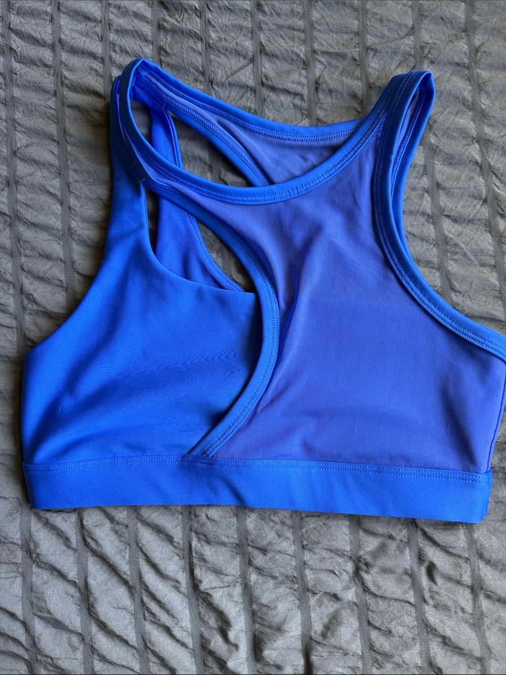Alo Yoga Royal Blue Women's Mesh Panel Sports Bral
